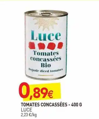 naturéO Tomates concassées luce - 400 g offre