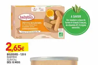 naturéO Boudoirs babybio - 120 g offre
