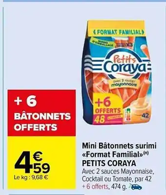 Carrefour Market Mini bâtonnets surimi offre