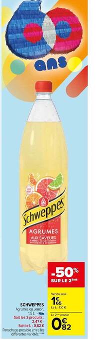 Carrefour Market Schweppes offre