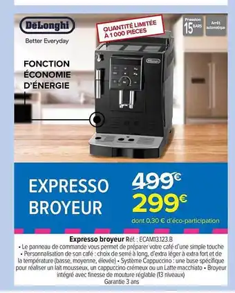 Delonghi expresso broyeur