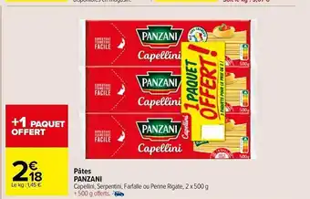 Carrefour Market Pâtes panzani offre