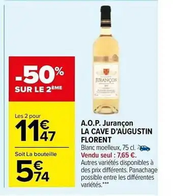 Aop jurançon la cave d'augustin florent