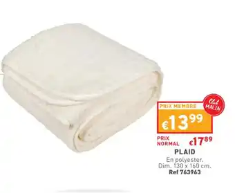 Trafic Plaid offre