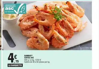 E.Leclerc Gambas cuites asc offre