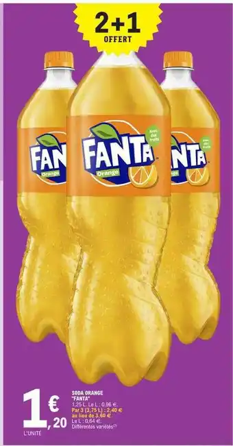 E.Leclerc Soda orange fanta offre