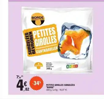 Petites girolles surgelées