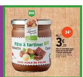 E.Leclerc Pâte à tartiner sans huile de palme bio offre