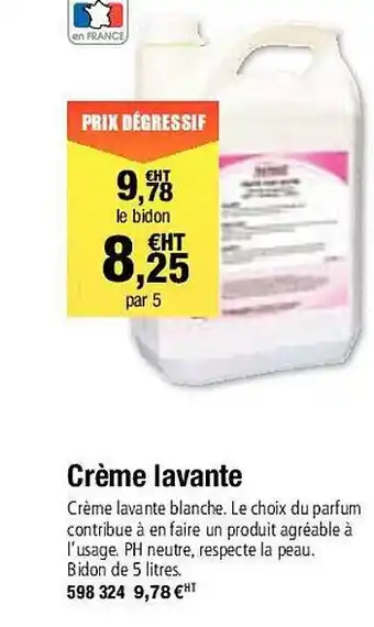 Hyperburo Crème lavante offre
