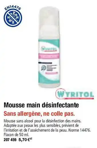Hyperburo Mousse main désinfectante offre