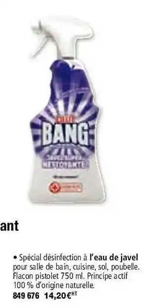 Cillit bang speciél désinfection à l'eau de javel