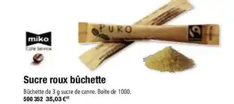 Sucre roux bûchette puro