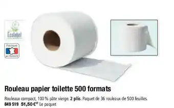 Hyperburo Rouleau papier toilette 500 formats offre