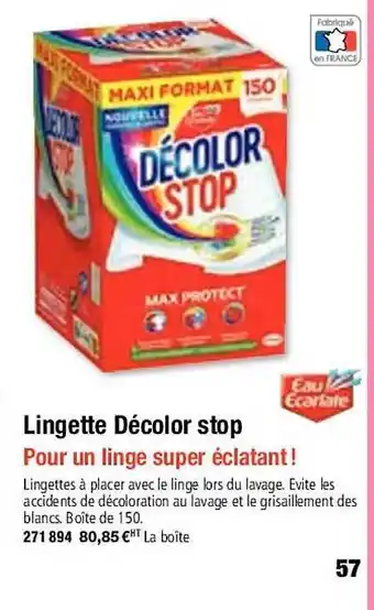 Lingette décolor stop
