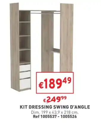 Trafic Kit dressing swing d'angle offre