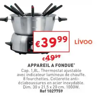Trafic Appareil a fondue offre