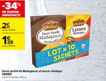 Sucre vanillé de madagascar et levure chimique VAHINE