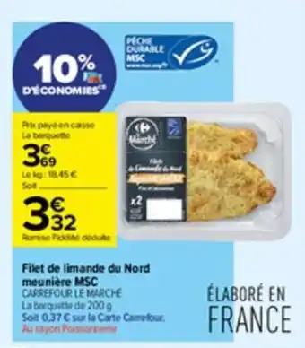 Filet de limande du nord meuniĂšre MSC