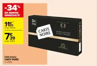 Carrefour Contact Café moulu CARTE NOIRE offre