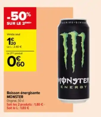 Carrefour Contact Boisson énergisante MONSTER offre