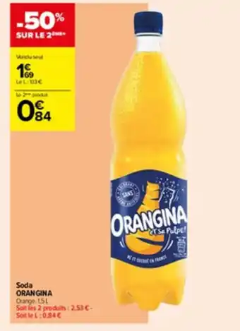 Carrefour Contact Soda ORANGINA offre