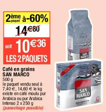 Migros Café en grains SAN MARCO offre