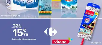Carrefour Drive Balai à plat ultramax power offre