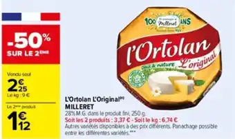 Carrefour Drive L'ortolan l'original MILLERET offre