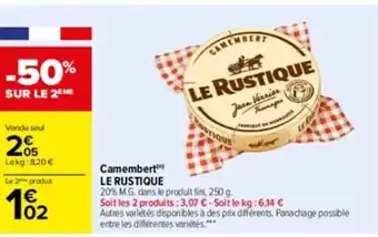 Carrefour Drive Camembert LE RUSTIQUE offre