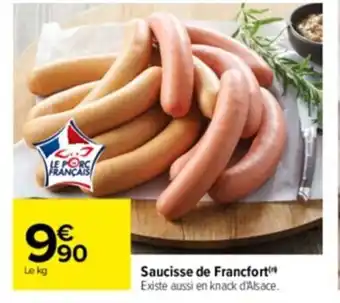 Carrefour Drive Saucisse de francfort offre