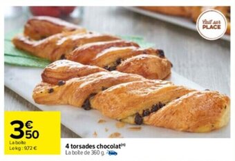 Carrefour Drive 4 torsades chocolat offre