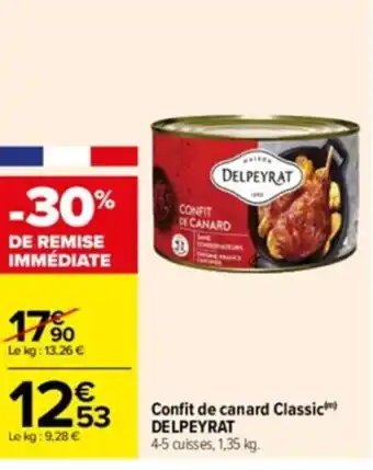 Carrefour Drive Confit de canard classic DELPEYRAT offre