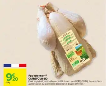 Poulet fermier CARREFOUR BIO