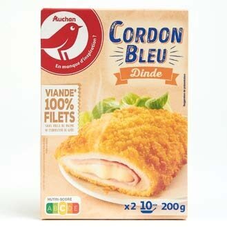 Auchan CORDON BLEU DE DINDE offre