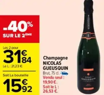 Carrefour Drive Champagne nicolas gueusquin offre