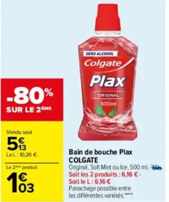 Bain de bouche plax COLGATE