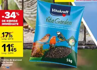 Carrefour Drive Graines de tournesol villa garden VITAKRAFT offre
