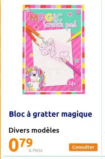 Action Bloc a Gratter Magique offre