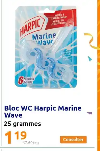 Action Bloc wc Harpic Marine Wave offre