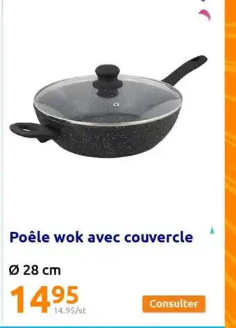 Action Poele Wok Avec Couvercle offre