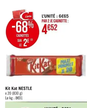 Casino Supermarchés Kit Kat Nestle offre