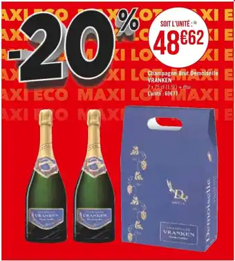 Casino Supermarchés Champagne Brut Demoiselle Vranken offre