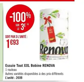 Casino Supermarchés Essuie Tout XXL Bobine Renova offre
