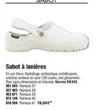 Sabot Ă laniĂšres