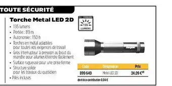Hyperburo Torche metal led 2d offre