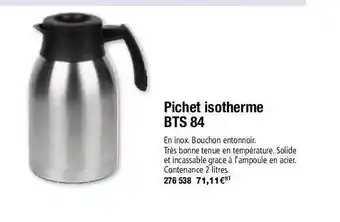 Hyperburo Pichet isotherme bts 84 offre