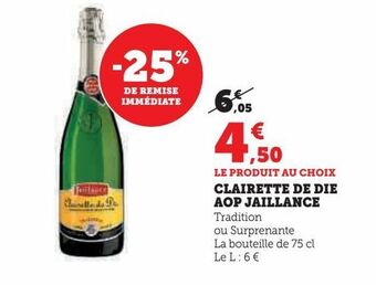 U Express Clairette de die aop jaillance offre