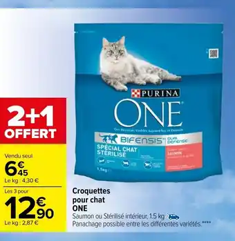 Carrefour Croquettes Pour Chat One offre