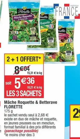 Cora x Carrefour Mâches florette offre