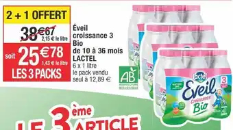 Cora x Carrefour Lait de croissance lactel offre